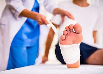 Wound debridement, University Foot and Ankle Institute